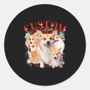Zwartemarkt Vintage Huisdieren Honden Kat Grappig  Ronde Sticker