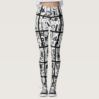 zwarten en blanken leggings