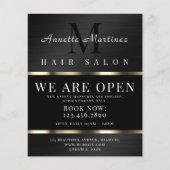 Zwartexclusieve metaal nep textuur flyer (Voorkant)