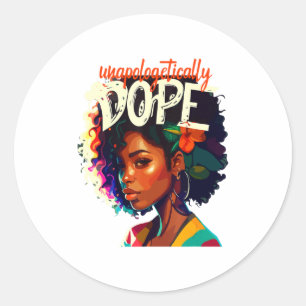 Zwartheid Zwart Elke Maand Zwarte Geschiedenis Afr Ronde Sticker