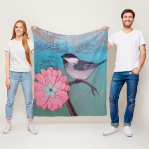 Zwartkapmees Fleece Deken