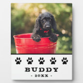 Zwartpoot Afdrukpen Dog Foto Naam Keepomwille Fotoplaat (Voorkant)