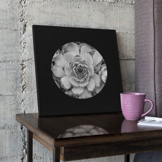 Zwartrand Cirkelvormige Foto Canvas Afdruk