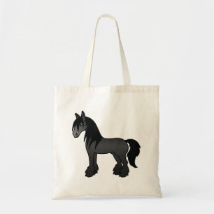 Zwartrassige zigeunernaam Clydesdale Shire Cartoon Tote Bag