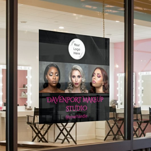 Zwartroze 3 foto raamsticker