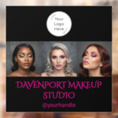 Zwartroze 3 foto raamsticker (Vel 2)