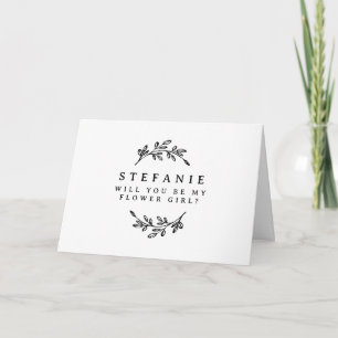 Zwartvulling met mijn Bloemenmeisje Kaart