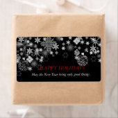 ZwartWit Wijnlabel Bruiloft, Kerstmis, Nieuwjaar Etiket (Insitu)