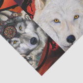 ZWARTWIT WOLF KUNST TISSUEPAPIER (Detail)