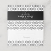  zwartwitkalligrafie Damask Wedding (Buitenkant ongevouwen)