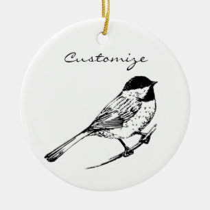 Zwartwitkapje Thunder_Cove Keramisch Ornament