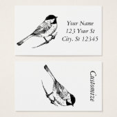 Zwartwitkapje Thunder_Cove Visitekaartje (Voorkant /achterkant)