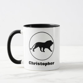 Zwartwittekening in cirkelvormig Lijst aanpassen Mok