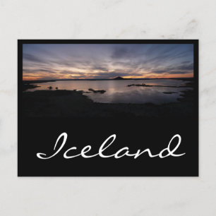 Zwartzonmeer van Myvatn in ijslandse tekst briefka Briefkaart