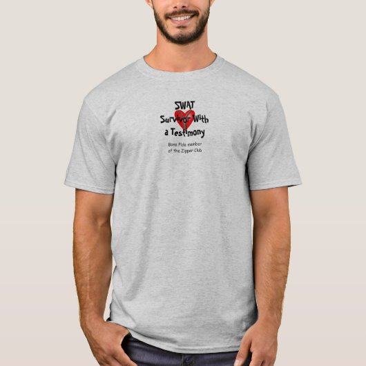 ZWAT - Overlevende met een getuigenis - Zipper Clu T-shirt (Voorkant)