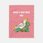 Zwavelcockatoeage Fleece Deken (Voorkant)