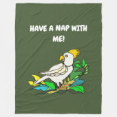 Zwavelcockatoeage Fleece Deken (Voorkant)