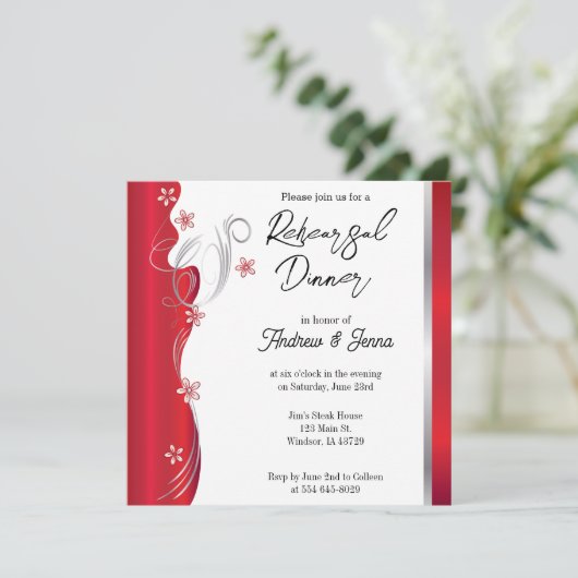 Zwazig rood ontwerp kaart (Staand voorkant)