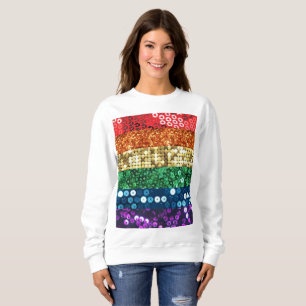 zweatshirt met de sequinepijnvlag trui