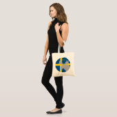 Zweden 2024 met Moose en Flag Canvas tas (Voorkant (model))