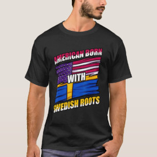 Zweden Amerikaanse Vlag Zweed USA  Zweedse Roots A T-shirt