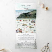 Zweden bruiloft geïllustreerde kaart (Binnen)