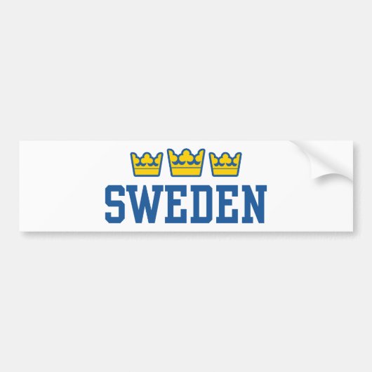 Zweden Bumpersticker (Voorkant)