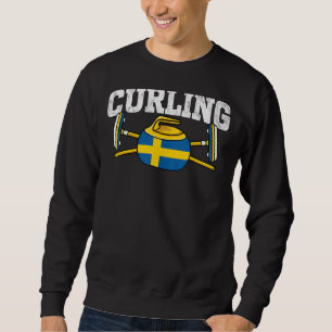 Zweden Curling Broom Winter Ice Sports Swedish Fla Trui