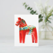 Zweden Dala Horse Briefkaart (Staand voorkant)
