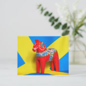 Zweden Dala Horse Briefkaart (Staand voorkant)