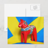Zweden Dala Horse Briefkaart (Voorkant / Achterkant)