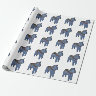 Zweden Dala Horse Dalecarlian Zweeds Cadeaupapier