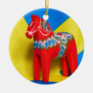Zweden Dala Horse Keramisch Ornament