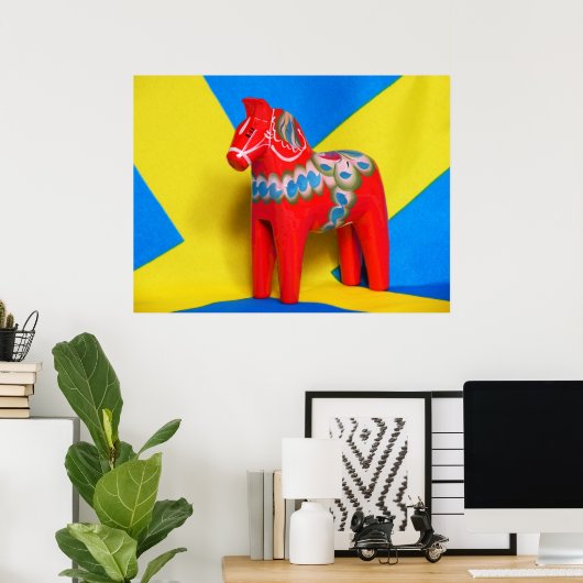 Zweden Dala Horse Poster (Thuiskantoor)
