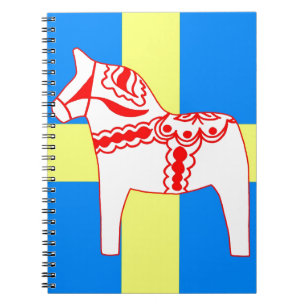 Zweden Dala Horse White Notitieboek