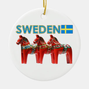 Zweden Dala Horses Keramisch Ornament