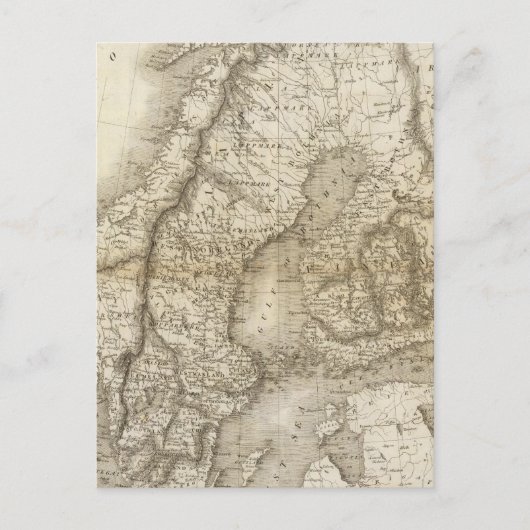 Zweden, Denemarken, Noorwegen Briefkaart (Voorkant)