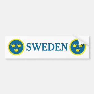 Zweden Drie Kroonkassen Zweeds Embleem Bumpersticker