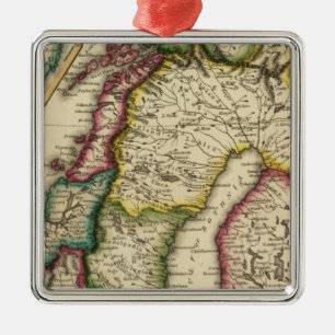 Zweden en Noorwegen 2 Metalen Ornament