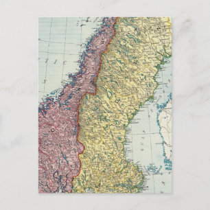 Zweden en Noorwegen 5 Briefkaart