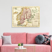 Zweden en Noorwegen 7 Canvas Afdruk (Insitu (Woonkamer))