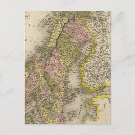 Zweden en Noorwegen Briefkaart (Voorkant)