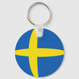 Zweden Fisheye Flag Sleutelhanger
