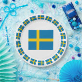 ZWEDEN FLAG PAPIEREN BORDJE (Feest)