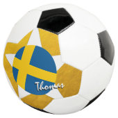 Zweden Football & goudvlag Zweden Voetbal (Drie kwart)