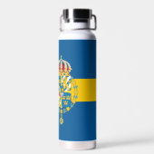 Zweden Geïsoleerde fles, Zweedse vlag Waterfles (Achterkant)
