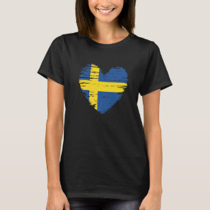 Zweden hartslag Zweedse vlag Zweedse Pride T-shirt