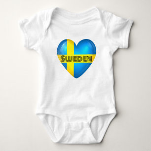 Zweden Heart Flag Romper