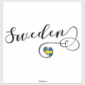 Zweden Heart Flag Sticker (Vel)