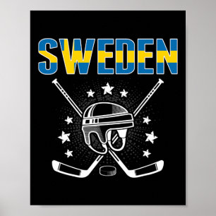 Zweden IJshockeyliefhebbers Jersey - Zweeds Hockey Poster